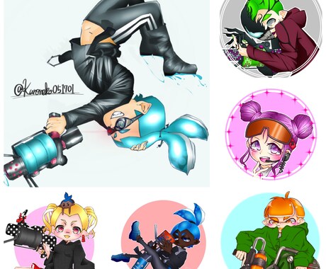SNSにも使える、鮮やかなアイコンをお描きします 可愛いもかっこいいも、お客様の要望にお応えします イメージ2