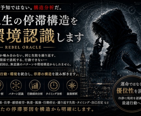 人生の停滞構造を環境認識します 未来予知ではない。構造分析だ。 イメージ1
