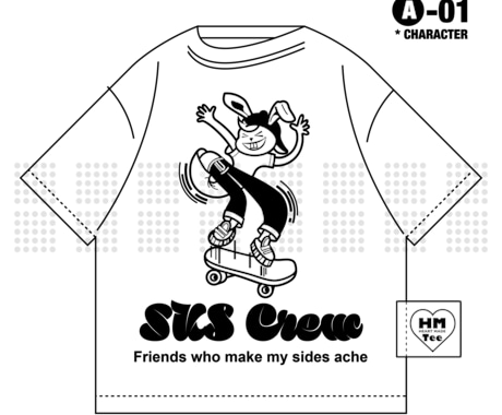 キャラクターメインのお洒落なTシャツデザインします どこで買ったのと聞かれる、プロスペックなTシャツデザイン イメージ2