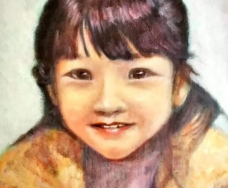 肖像画（油彩／Ｆ４サイズ）を描きます 【プレゼントや自宅用に】大切な方の笑顔を本格油彩で！ イメージ1