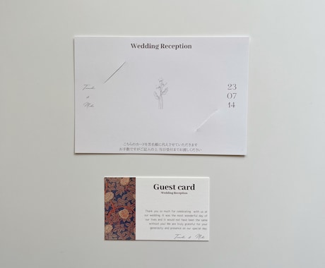 結婚式のペーパーアイテム承ります お好みの雰囲気に合わせデザインを考えます イメージ2