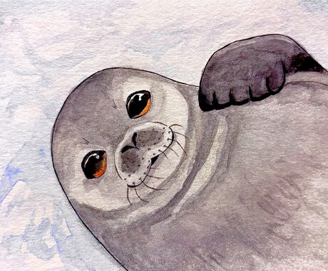 アナログイラストでアイコンを描きます 温かみのある動物のイラストを描きます。 イメージ1