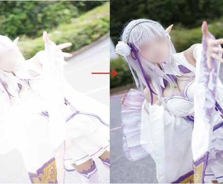 コスプレ、ポートレートを編集します 無制限で白飛び修正、肌加工などなどご要望にそって編集します イメージ2