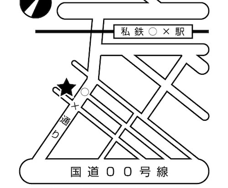 手書きの地図をキレイに作り直します お陰様でご依頼件数200件突破!! イメージ1