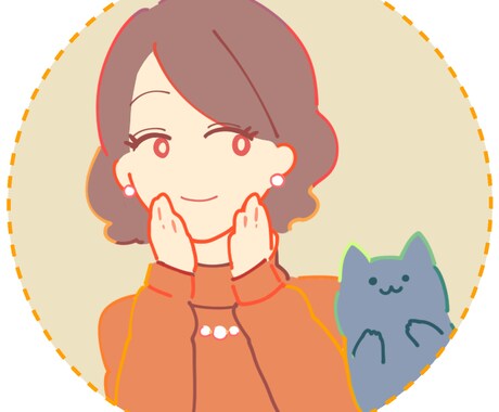 ゆるかわ♡使いやすい似顔絵アイコンを描きます ゆるくて可愛い！おしゃれなアイコンをお求めの方におすすめ イメージ1