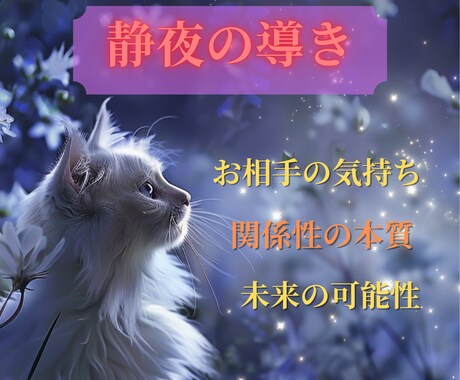静夜の導きで、恋心と関係を丁寧に導きます ☆相手の気持ち・関係性の本質と未来の可能性を深く鑑定します イメージ1