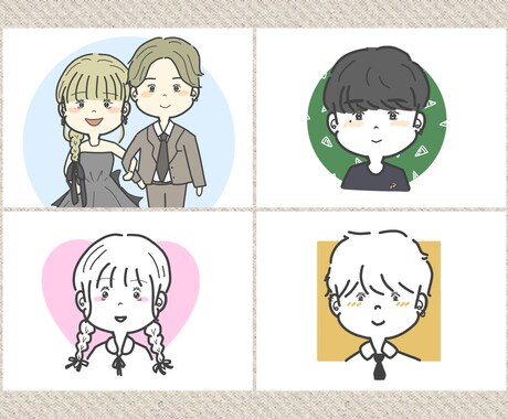 商用利用可！アイコン等に使えるイラスト描きます 早い納期とお財布に優しい価格でゆる可愛いイラストをご提供！ イメージ2