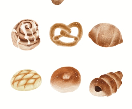 おしゃれな、温かみのある食品イラスト作成します メニュー、チラシ、商品パッケージ、挿絵など様々な用途でどうぞ イメージ2