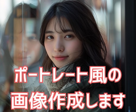 特徴のある生成AI画像作成します ポートレート風の画像を提供します イメージ1