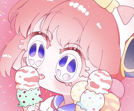 ぎゃるぎゃるなイラスト描きます ギャルっぽくデフォルメっぽいかわいいイラストを描きます‼️ イメージ2