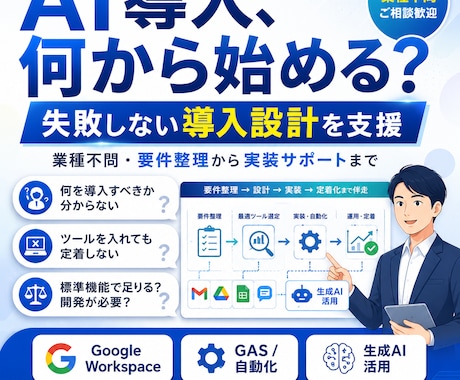 業種不問！貴社にマッチしたAI導入を支援します AI時代に置いて行かれないためのAI最適化をサポート イメージ1