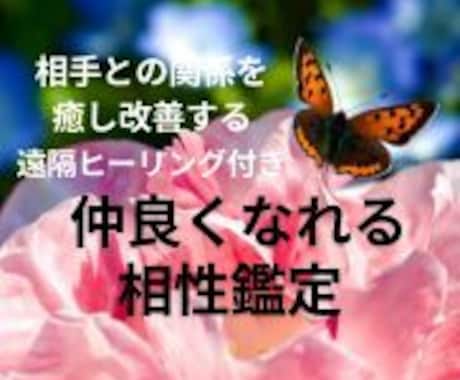 相性鑑定で夫婦関係のお悩みにアドバイスいたします お相手との関係を癒し改善するヒーリング付きです♡ イメージ1