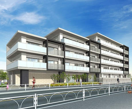 建築外観パースを制作します マンション・アパート・店舗・施設の外観を魅力的に可視化 イメージ2