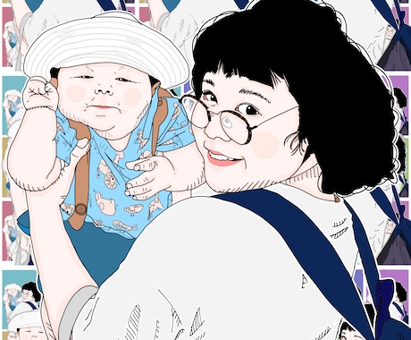 プレゼントに最適！写真を元に似顔絵を描きます ご家族、ご友人へのプレゼントにいかがでしょうか イメージ1