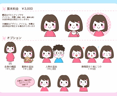 シンプルかわいいイラストお描きします SNSのアイコンやweb素材など、お気軽にご相談ください＾＾ イメージ2