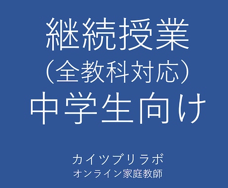 継続の方専用　60分授業ｘ月4回を行います イメージ1