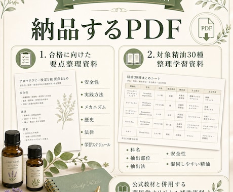 AEAJ アロマテラピー検定1級の学習を整理します 検定１級の学習ポイントをPDFで補強 イメージ2