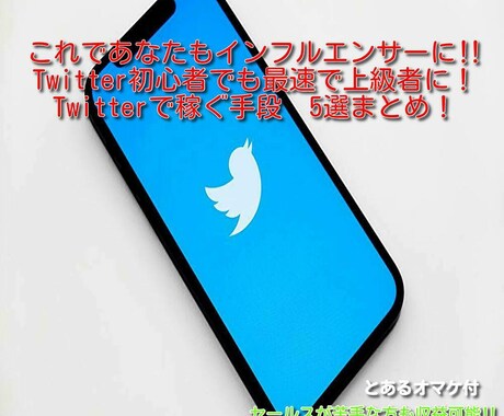 まだまだアツい！　Twitterの稼ぎ方伝授します 激熱なオマケ付!!　完全在宅副業であり、多数の手法有！ イメージ1
