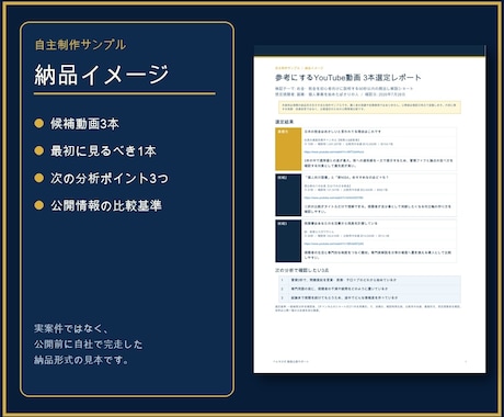 参考にするYouTube動画を3本選びます 再生数だけで選ばず、企画の強さを比べます イメージ2