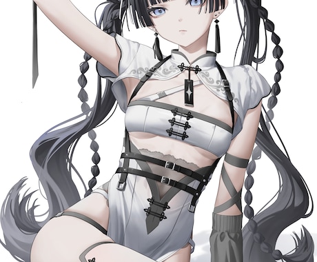配信、歌ってみた等に使える1枚絵お描きします 汎用的にご使用いただけるキャラクター1枚絵を作成いたします。 イメージ2