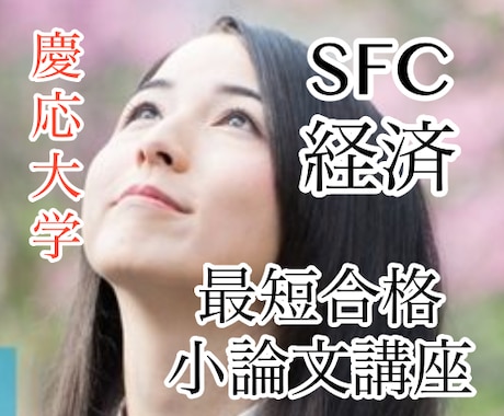 慶應大学一般入試（SFC,経済）の小論文添削します 他の私立大学や国立難関大学に併願受験生歓迎！＜一般入試用＞ イメージ1