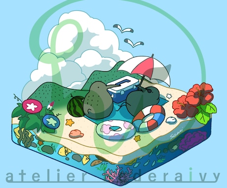 ゆるくてかわいい優しい世界感なイラスト描きます イメージ1