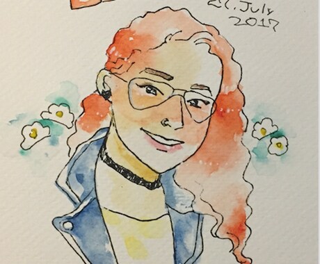 水彩調の似顔絵描きます プレゼント、自己紹介、SNS用に似顔絵はいかがですか？ イメージ1