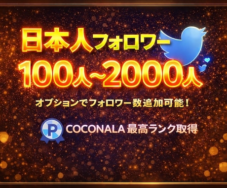 X・旧Twitterの日本人フォロワーを増加します X・旧Twitterの日本人フォロワーを100人増加します イメージ1