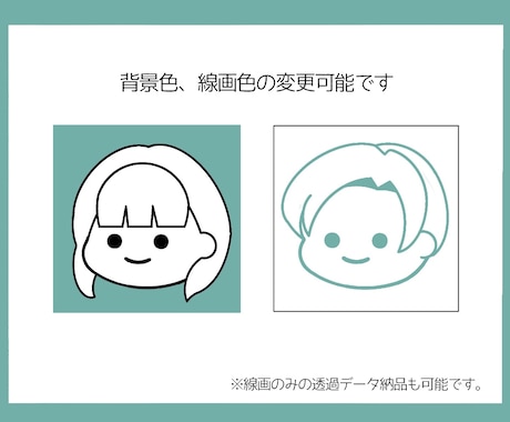 ２名様半額でシンプルかわいい顔イラスト描きます アイコン、名刺、サイト、チラシなどに！！ イメージ2