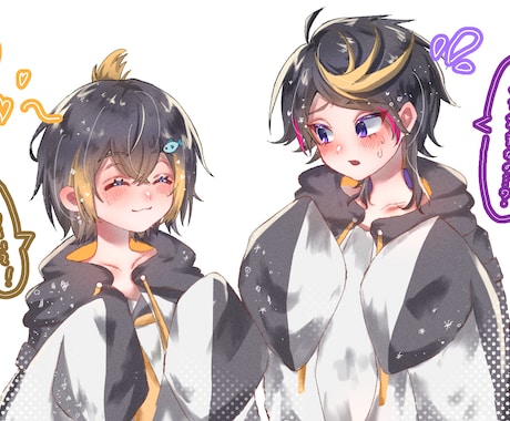 可愛い、ふわふわのキャラクターイラスト描きます アイコン、動画用イラスト、グッズ イメージ2