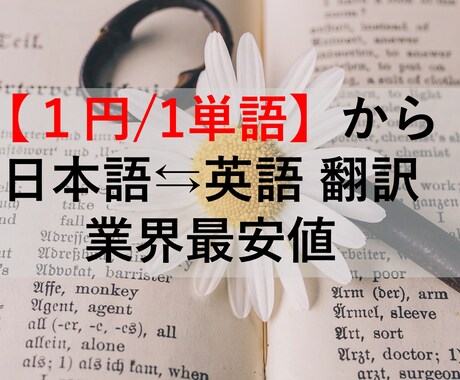 １円/1単語から日本語⇆英語 の翻訳します 「迅速」、「正確」、「安心」　ＴＯＥＩＣ935点 イメージ1
