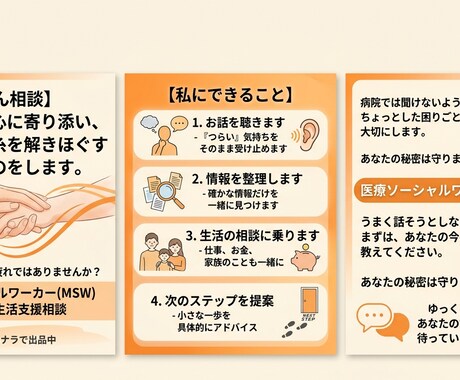 がんと病気の不安、一緒に整理して心を軽くします あなたの気持ち、まるごと受け止めます。一緒に考えましょう。 イメージ1