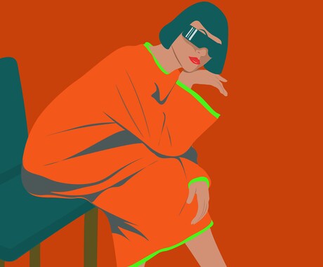 フラットシンプル∞似顔絵イラスト描きます お写真を参考にオリジナルべクターイラスト作成します。 イメージ2