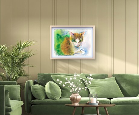 可愛いうちの子猫の絵を透明水彩画で描きます ペットの似顔絵・肖像画オーダー『まなペットアート』横浜・東京 イメージ2