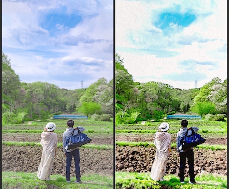 写真からスケッチ風イラストを作成いたします カメラロールの中に埋もれがちな写真を印象に残る一枚に イメージ2