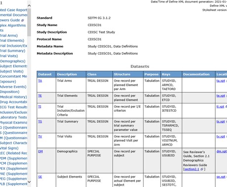 CDISCのDefine.xmlを作成します 必要なデータやドキュメントはお客様にてご用意ください イメージ1
