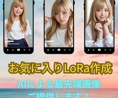 好きな画像を自由に作成！オリジナルLoRA作ります Stable Diffusion向けLoRA作成 イメージ1