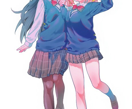 商用利用可！立ち絵を制作いたします 色の塗り方をお選びいただけます。可愛い絵柄でお描きします イメージ2