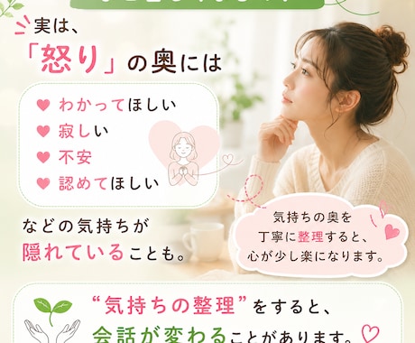 人間関係のモヤモヤを整理♡伝え方をサポートします 夫婦・家族・職場での伝え方♡すれ違いやコミュニケーション整理 イメージ2