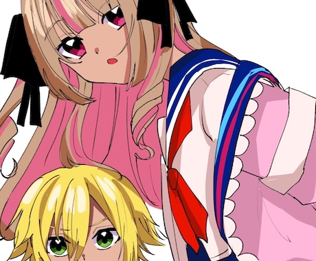 レトロアニメ風のイラスト描きます 表情差分3パターン無料！翌日納品可能！ イメージ2