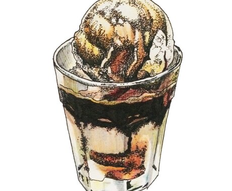 フードイラストをペンや水彩で描きます リアルな表現でメニュー表やポップに彩りを与えます イメージ2