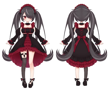 VTuber向け衣装デザインを制作します 実績作りのため先着3件まで5000円で受付中！ イメージ2