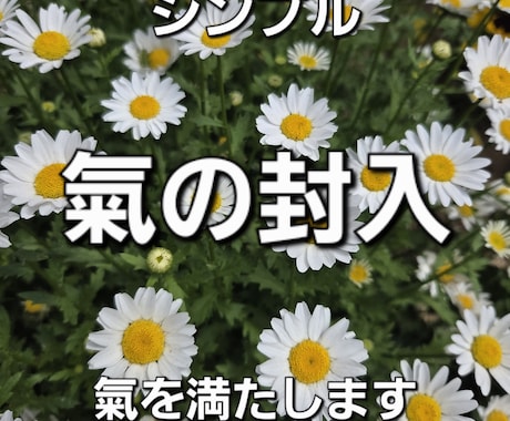 氣を封入します 氣を満たすことだけに特化したシンプルな施術 イメージ1