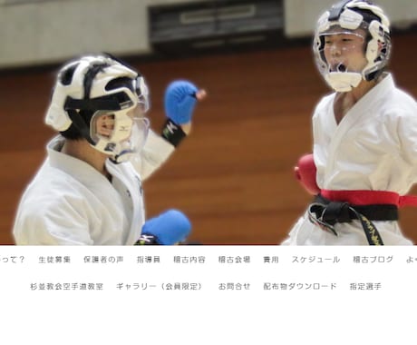 1万円で空手教室の高品質HPを作成します お教室・学習塾に特化したHP作成してきたプロがお作りします。 イメージ1