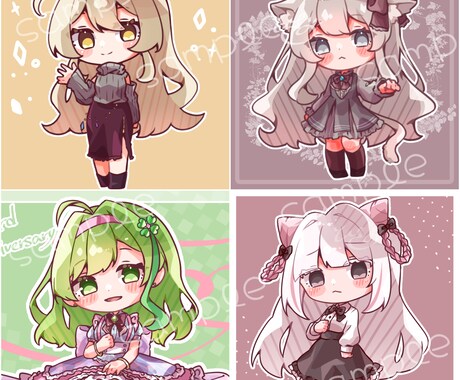ポップで可愛い全身ミニキャライラスト描きます アイコンやサムネイル、プレゼントにもおすすめです！ イメージ2