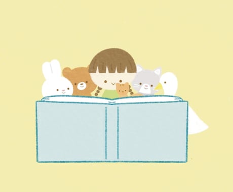絵本のようなほっこり可愛いイラスト作成します SNSやブログの挿絵・アイコンの制作 イメージ2