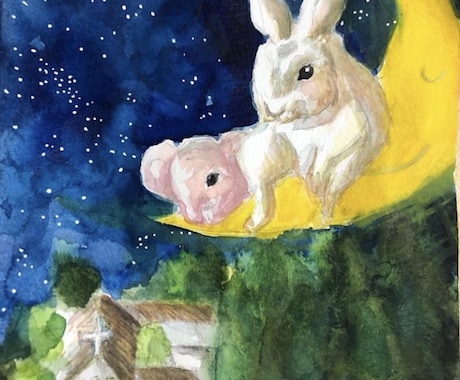 ペット絵を唯一無二のオリジナルでお贈りします 提示写真から最短最長1wkで描きます イメージ1