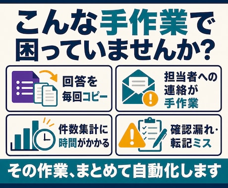 GASでGoogleフォーム業務を自動化します 面倒な転記・通知・集計作業を自動化 イメージ2