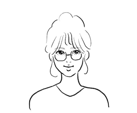 SNSアイコンに◎シンプル線画の似顔絵描きます やさしい線画であなただけの似顔絵を制作します イメージ2