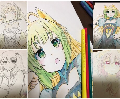 想い浮かぶ3色をメインに人を描きます プレゼントやインテリア、アイコンなどにもご使用頂けます！ イメージ2